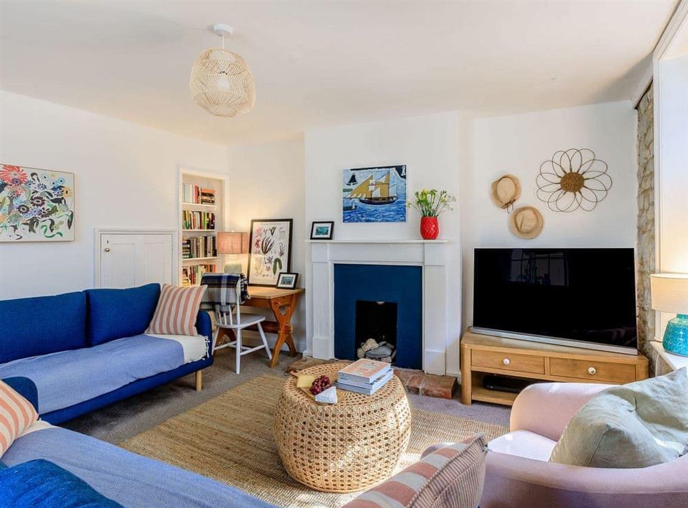 Living room at Samphire Cottage in Lyme Regis, Dorset
