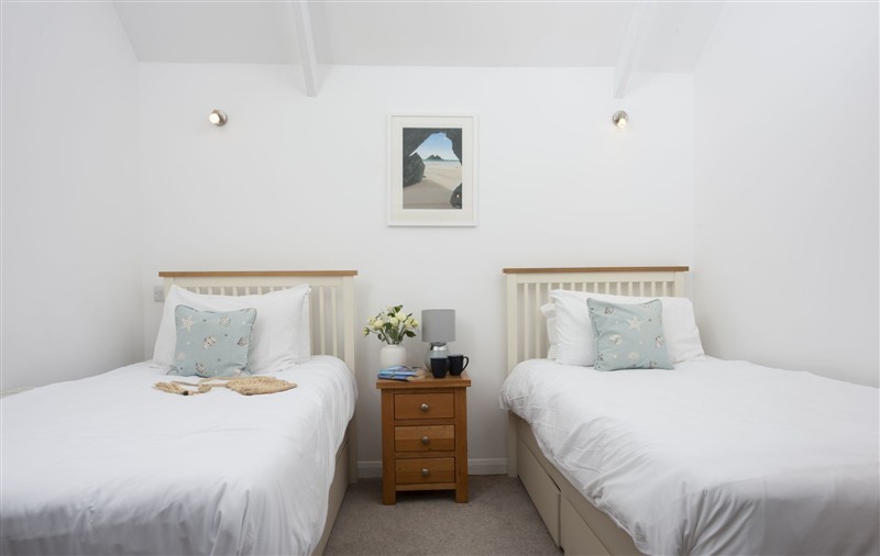 One of the bedrooms at Samson Cottage, Cornwall