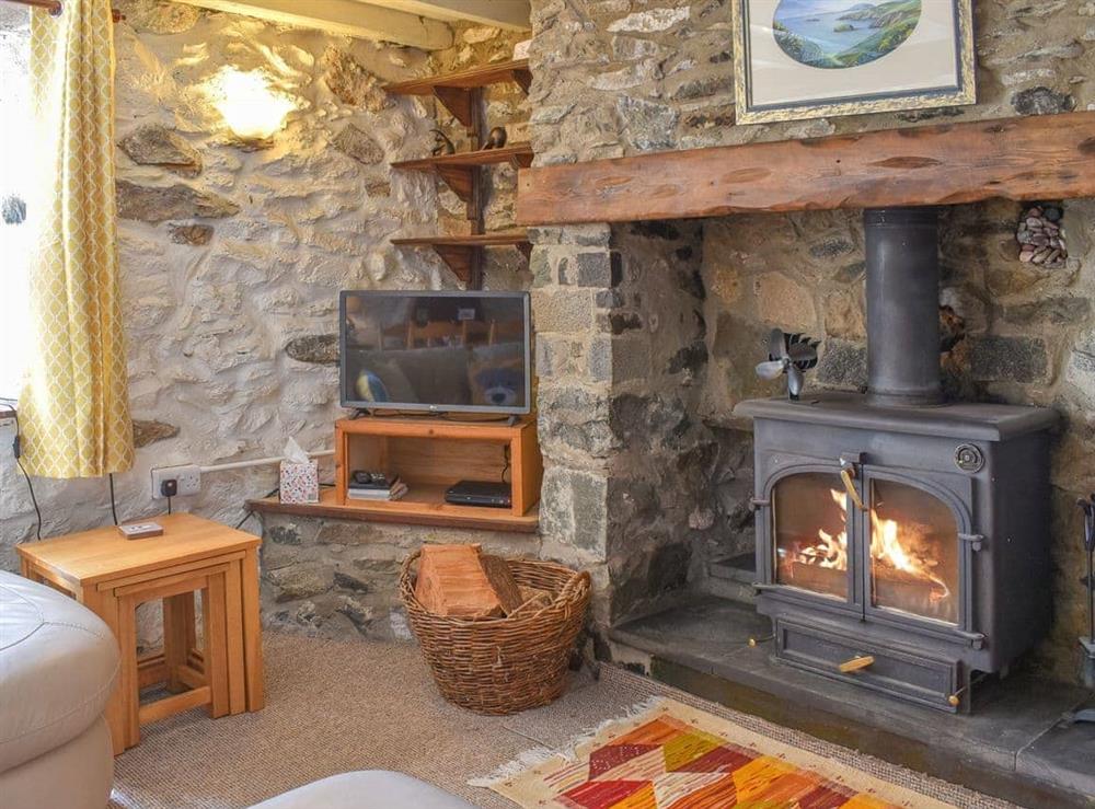 Living room at Sanctuary Cottage in Aberdaron, Gwynedd