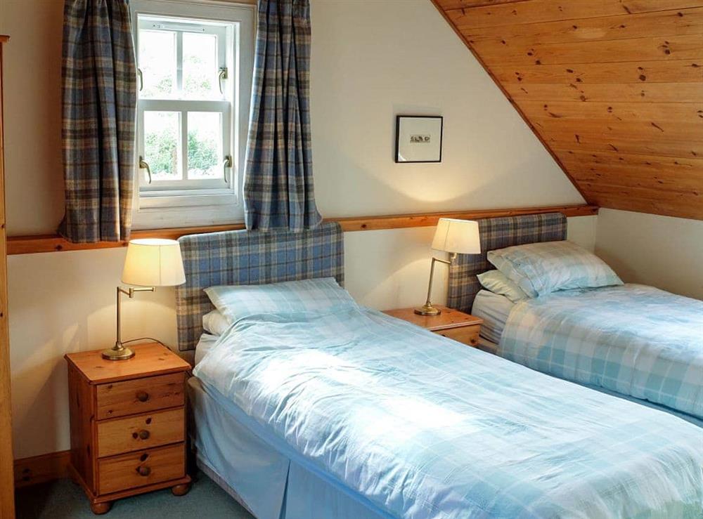 Cosy twin bedroom at Sanctuary Cottage in Milton, Applecross., Ross-Shire