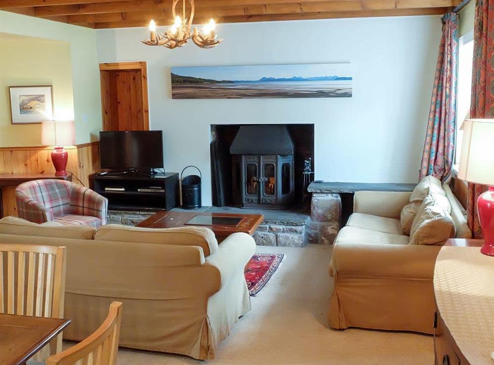Spacious living area at Sanctuary Cottage in Milton, Applecross., Ross-Shire