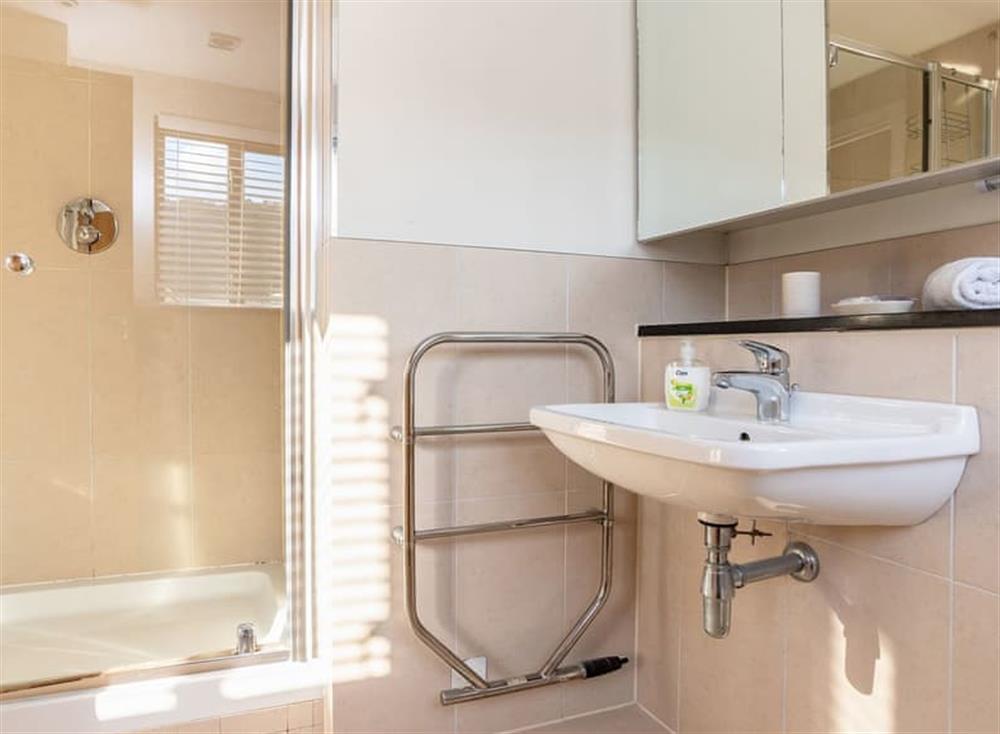 En-suite shower room with heated towel rail at Sand Dunes in , Westward Ho!