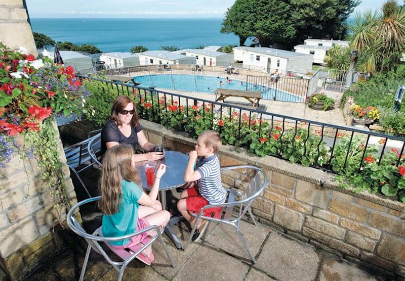 The park setting at Sandaway Beach Holiday Park in , Devon