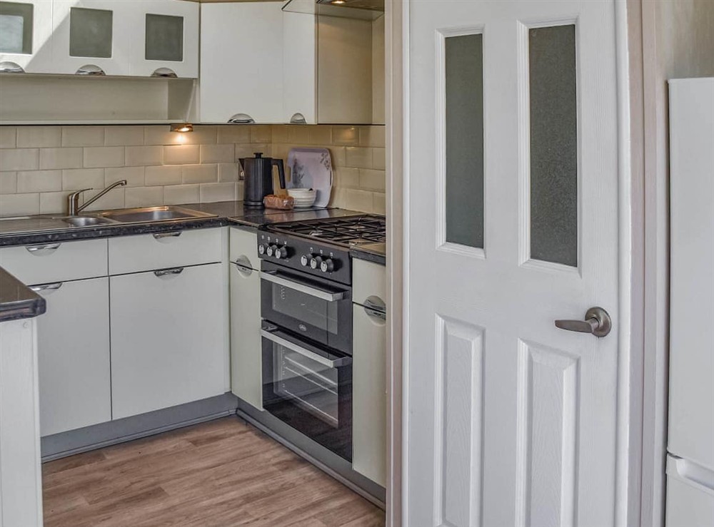 Kitchen area at Sandbank in Bacton, Norfolk