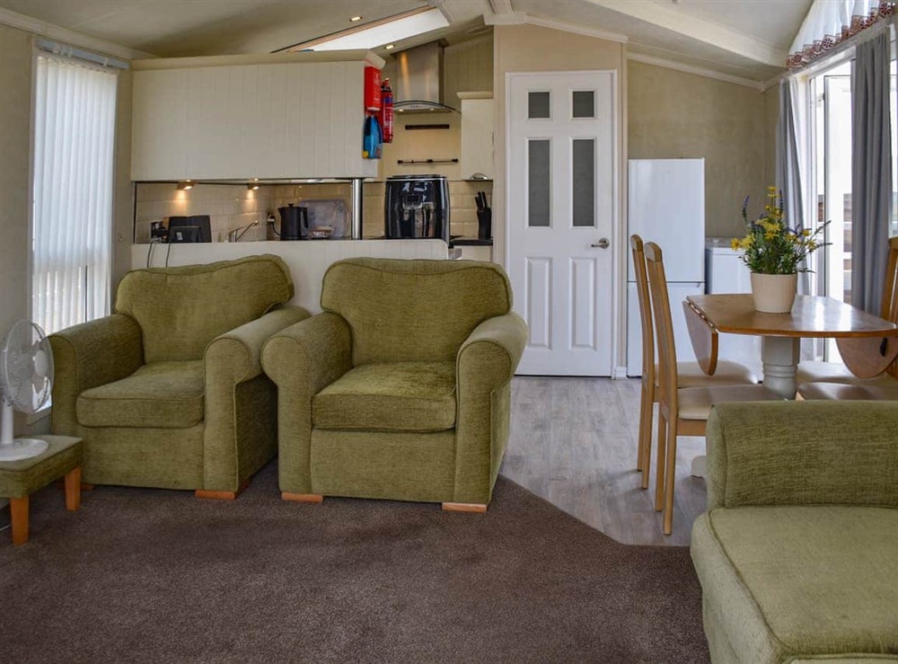Open plan living space at Sandbank in Bacton, Norfolk