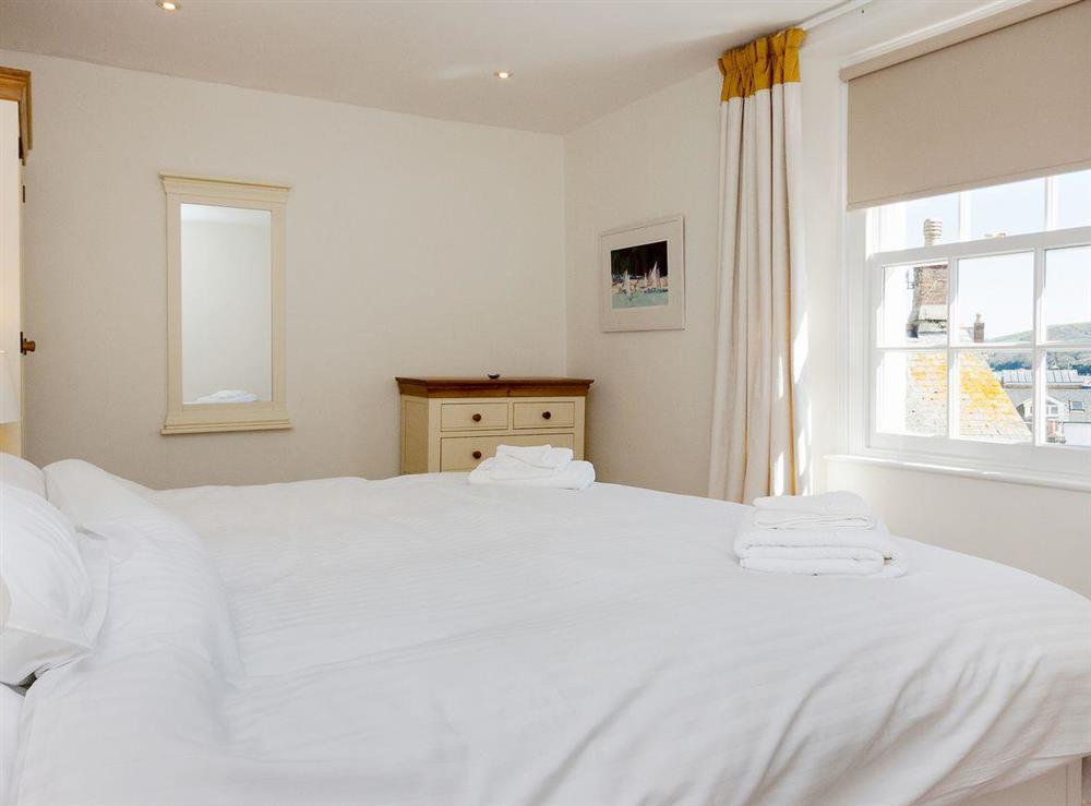 Comfortable double bedroom at Sandcastle in Salcombe, Devon