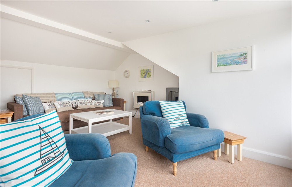 Relax in the living area at Sandcastle in Salcombe