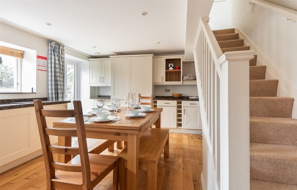 This is the kitchen at Sandcastle in Salcombe