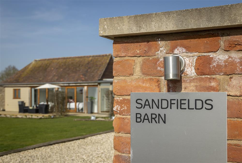 Gated entrance to Sandfields Barn