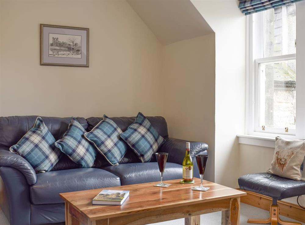 Comfy seating within living room at Sandhaven in Culross, near Dunfermline, St Andrews, Fife