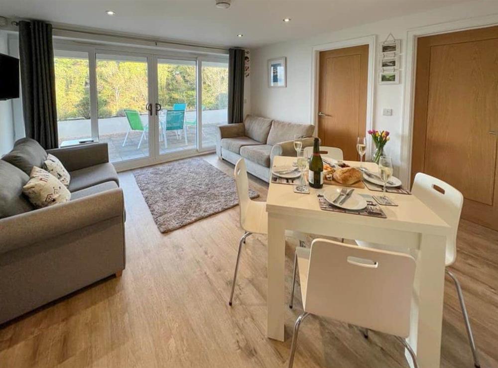 Open plan living space at Sandpiper 1 in Brixham, Devon