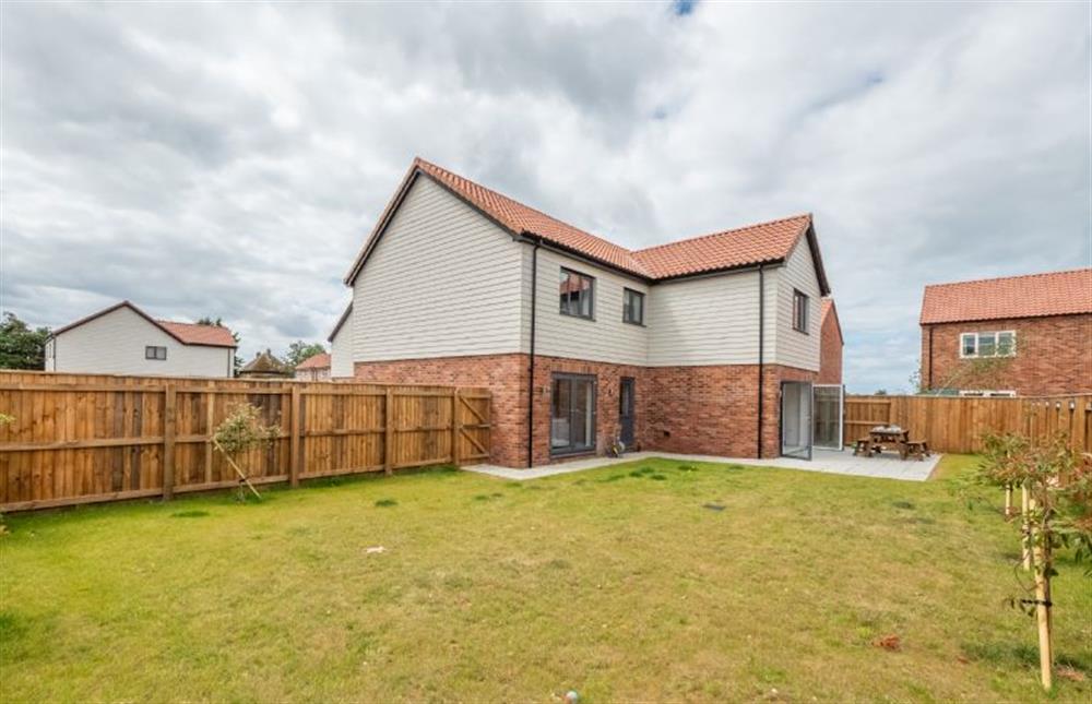 A large enclosed garden at Sandpiper House at Sandpiper House, Ingoldisthorpe near Kings Lynn