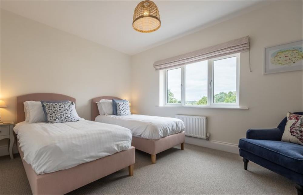 Bedroom four with 3’ full-size twin beds at Sandpiper House, Ingoldisthorpe near Kings Lynn