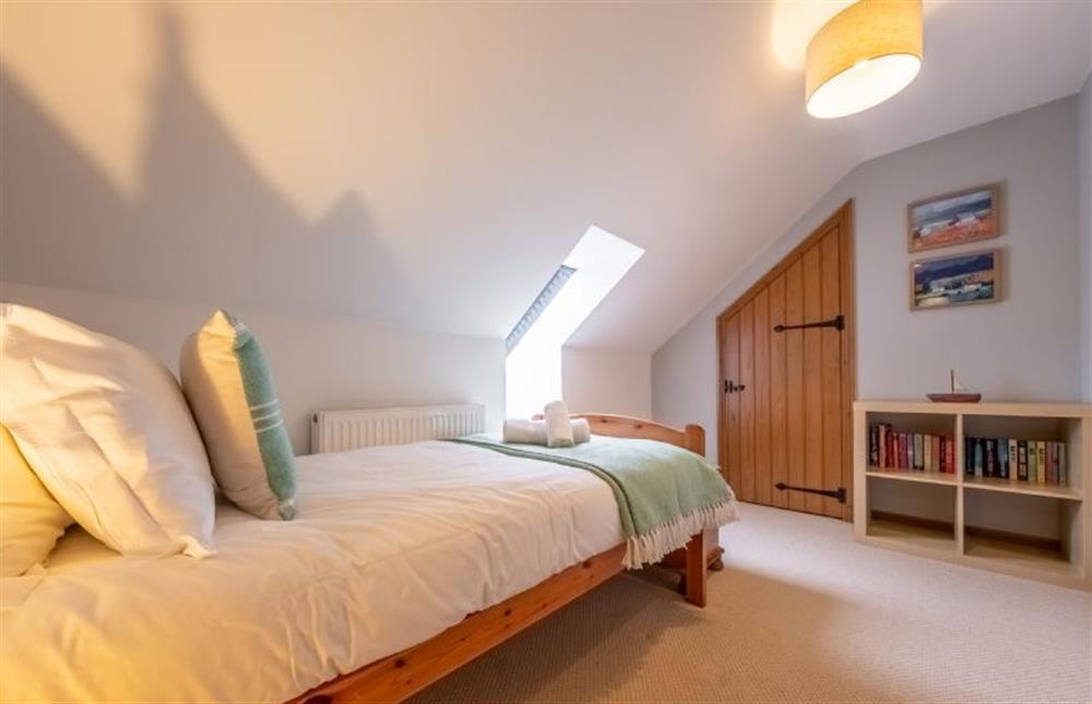 Bedroom two with full-size single bed at Sandpiper Lodge, Great Walsingham