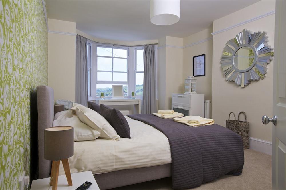 Master bedroom with lovely estuary and country views at Sandpiper in , Salcombe