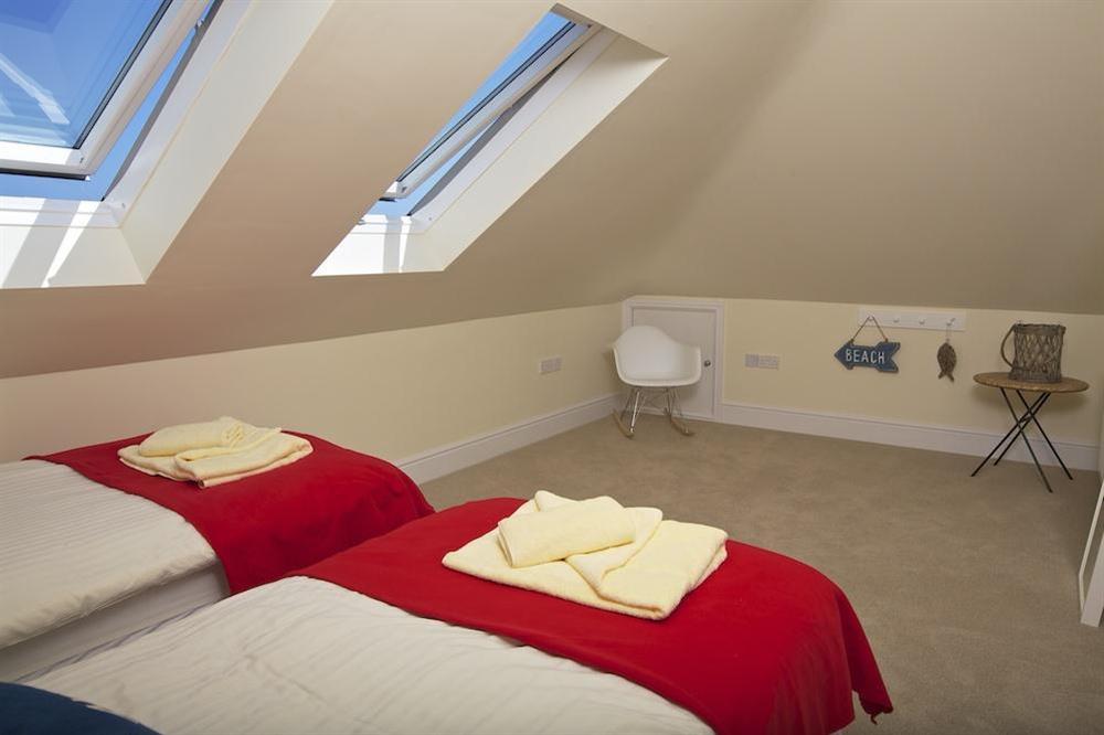Top floor twin room with magnificent views through Velux windows (photo 2) at Sandpiper in , Salcombe