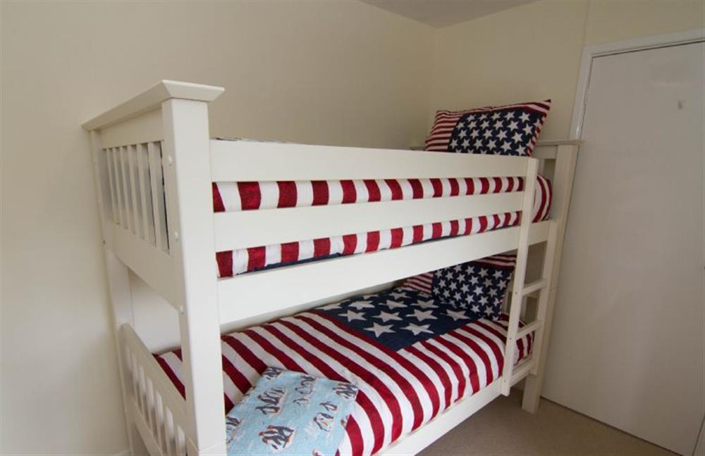 bedroom three, full size bunk beds at Sandpipers, Brancaster Staithe near Kings Lynn