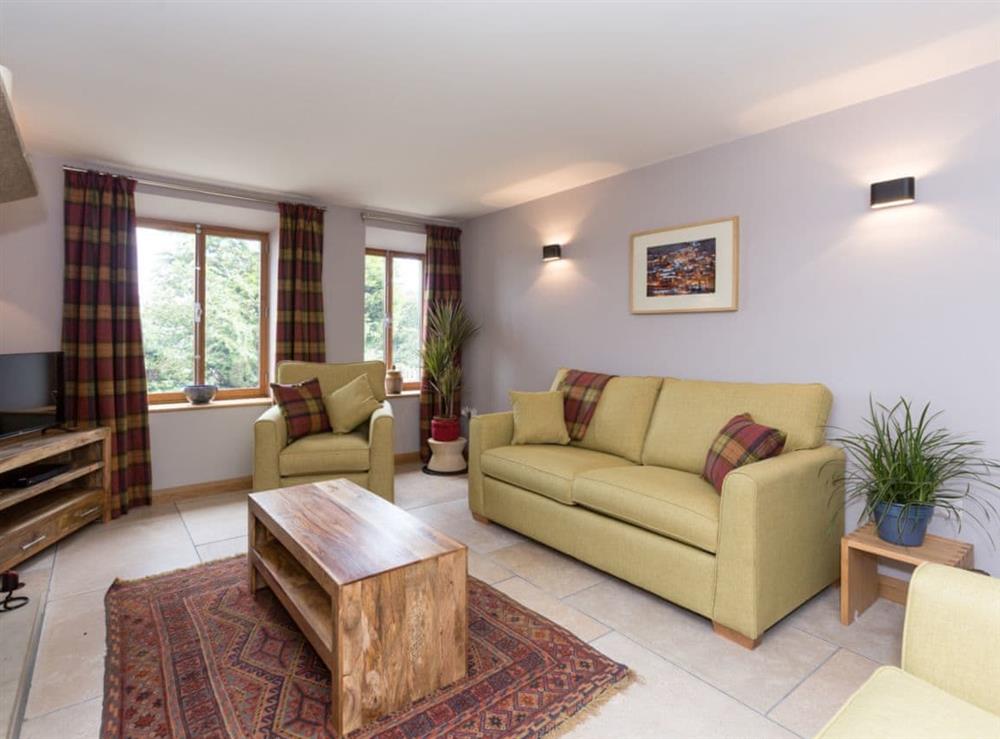 Living room at Sands Farm Cottage in Luddendenfoot, near Hebden Bridge, West Yorkshire