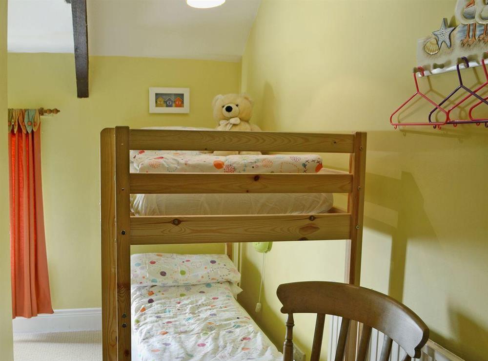 Bunk bedroom suitable for two children aged 12 years and under at Sandsedge Cottage in Morpeth, Northumberland