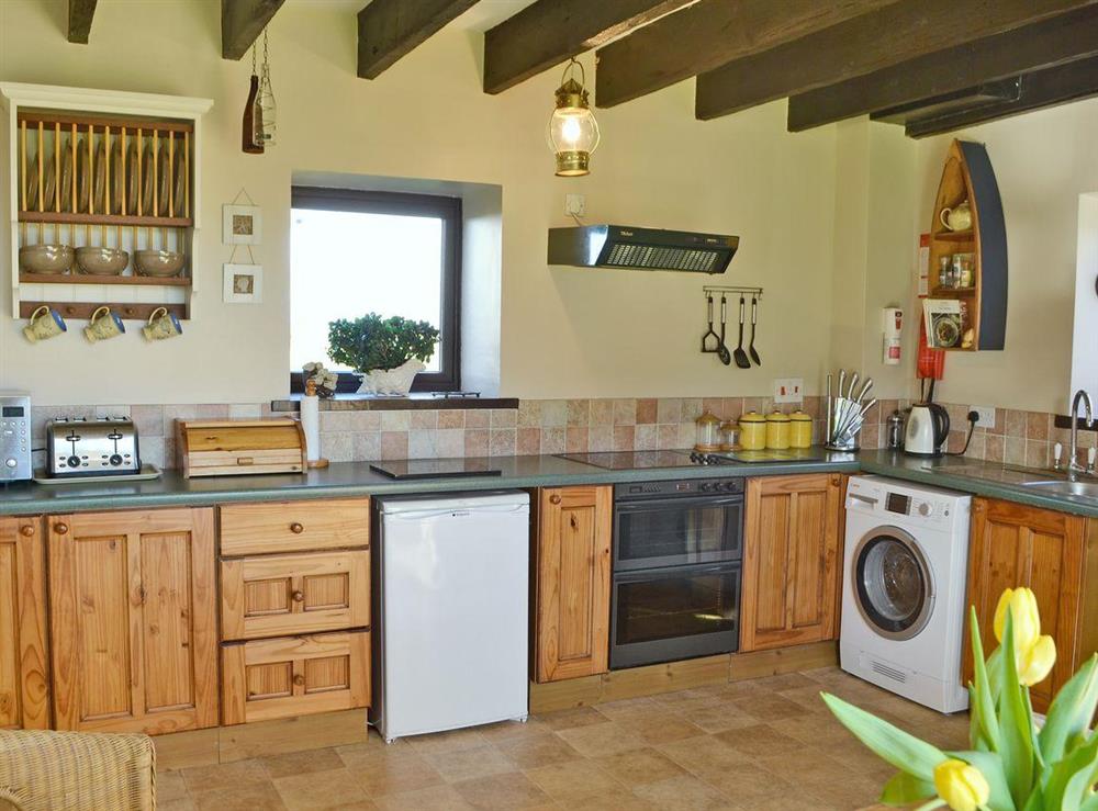 Large, well equipped kitchen at Sandsedge Cottage in Morpeth, Northumberland