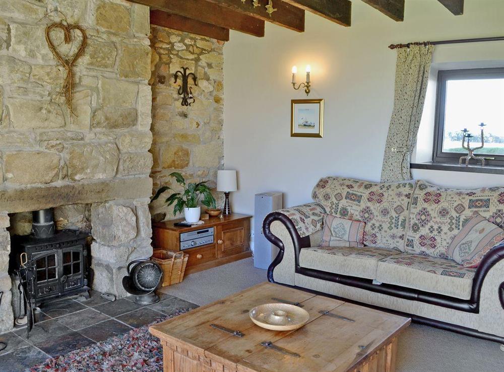 Spacious living room with  original features at Sandsedge Cottage in Morpeth, Northumberland