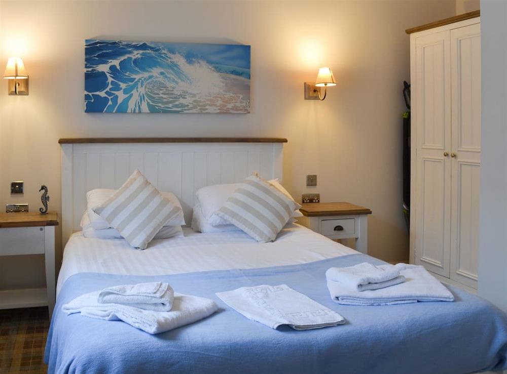 Welcoming double bedded room at Sandy Bay Beach House in The Bay, Filey, North Yorkshire