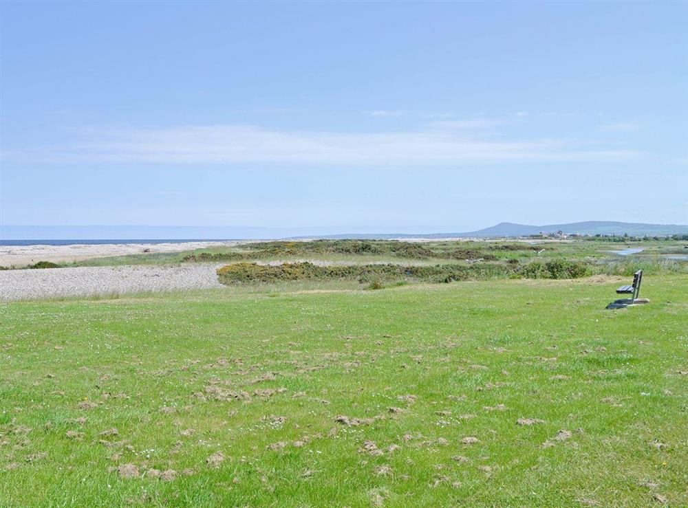 The sandy beach is a few minutes walk from the cottage at Sandy Brae Cottage in Findochty, Banffshire