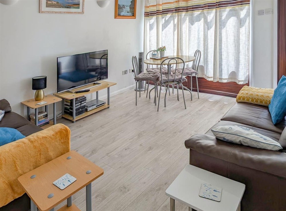 Living area at Sandy Cott in Kilkhampton, Cornwall