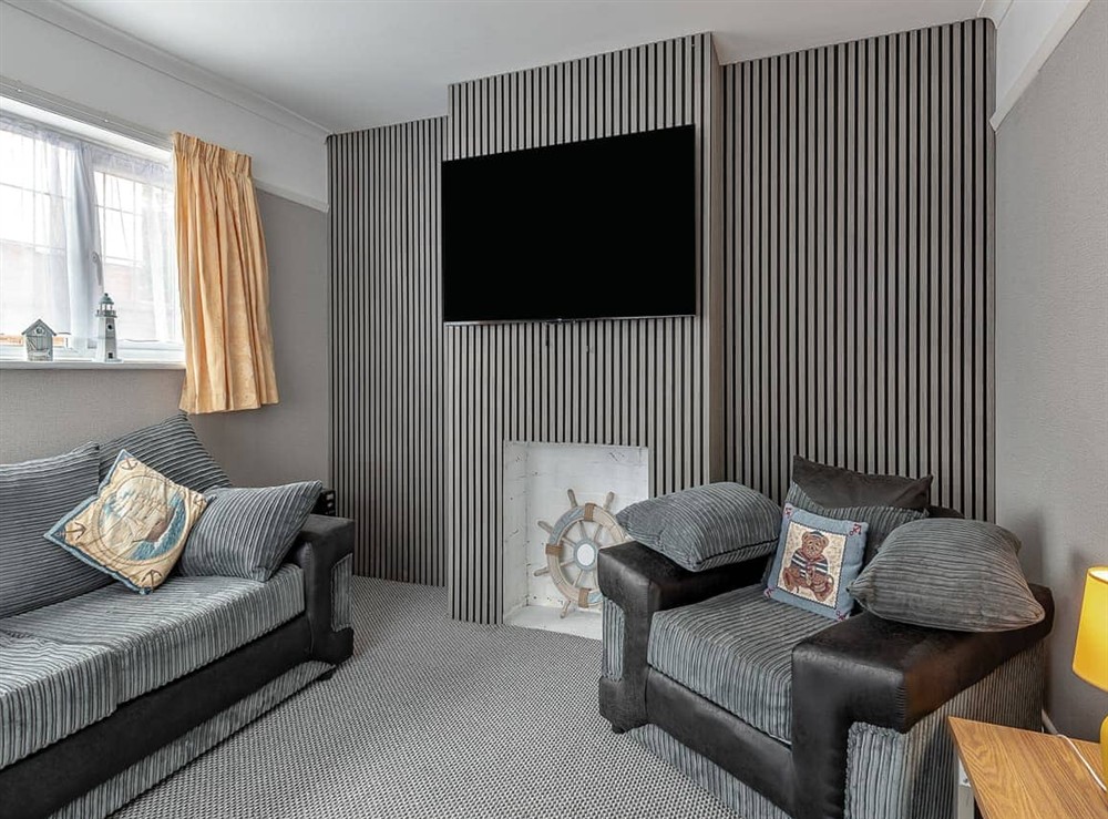 Living area at Sandy Lodge in Chapel St Leonards, Lincolnshire