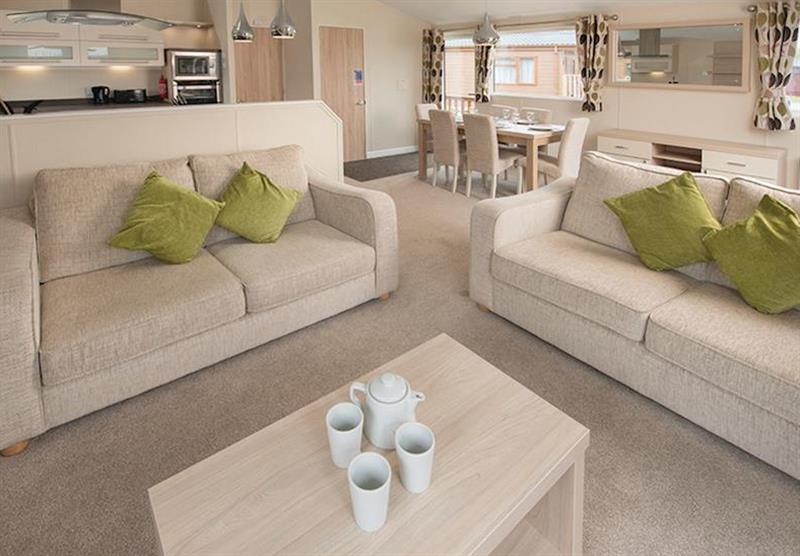 Living room at 2 Bed Platinum Lodge at Sandy Meadows in Burnham-on-Sea, Somerset