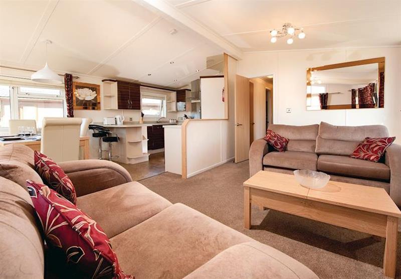 Living room in the SM 3 Bed Platinum Lodge at Sandy Meadows in Burnham-on-Sea, Somerset