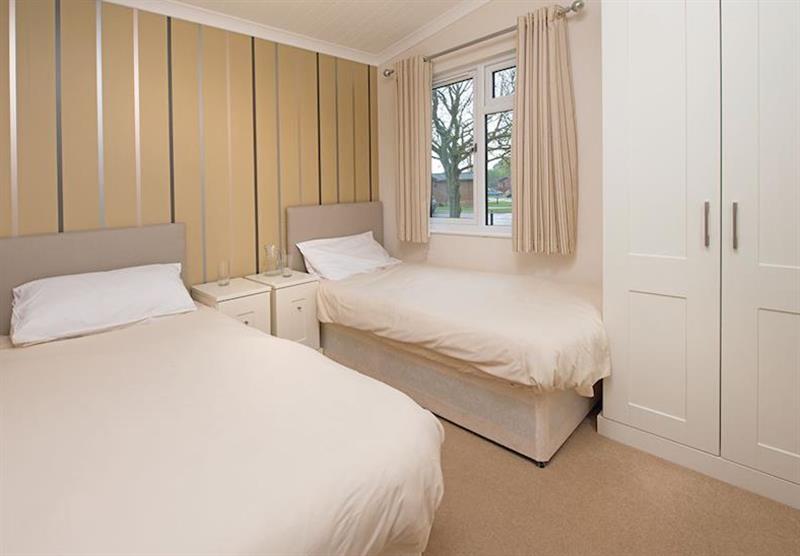 Twin bedroom in the 3 Bed Silver Lodge at Sandy Meadows in Burnham-on-Sea, Somerset