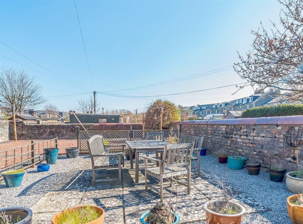 Patio at Sandy Retreat in Troon, Ayrshire