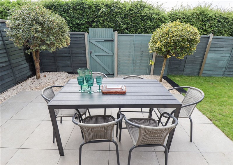 The patio at Sandy Toes, Sutton-On-Sea