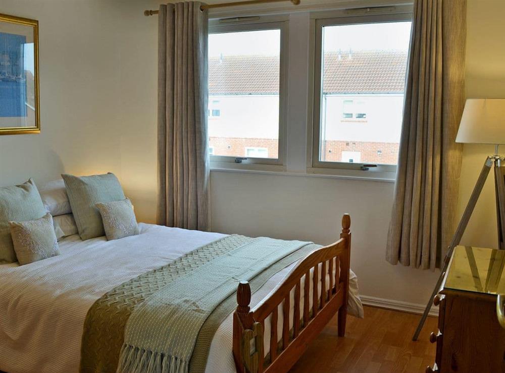 Elegantly decorated double bedroom at Sandy View in Beadnell, near Alnwick, Northumberland