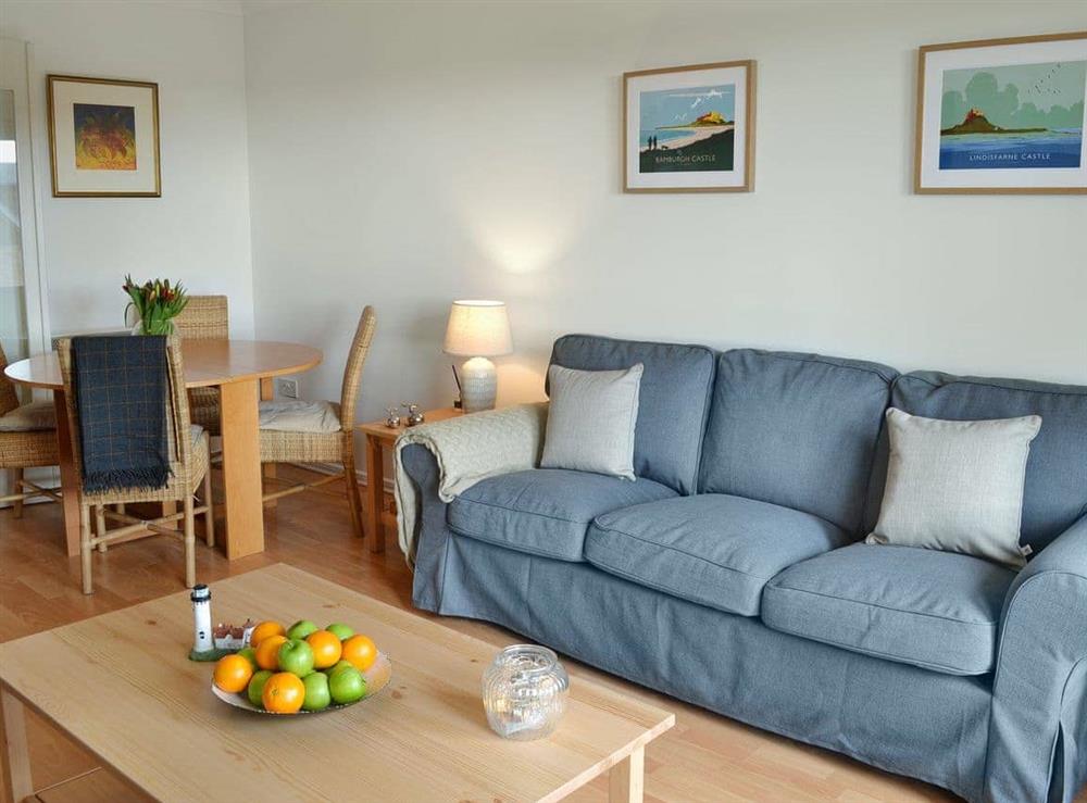 Tastefully furnished living/dining room at Sandy View in Beadnell, near Alnwick, Northumberland
