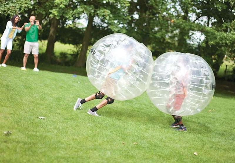 Body Zorbs at Sandybrook Country Park in Derbyshire, Heart of England