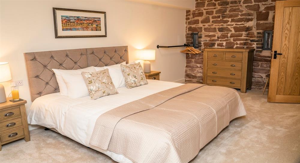 The accessible double bedroom at Sandybury Barn in Bridgnorth, Shropshire