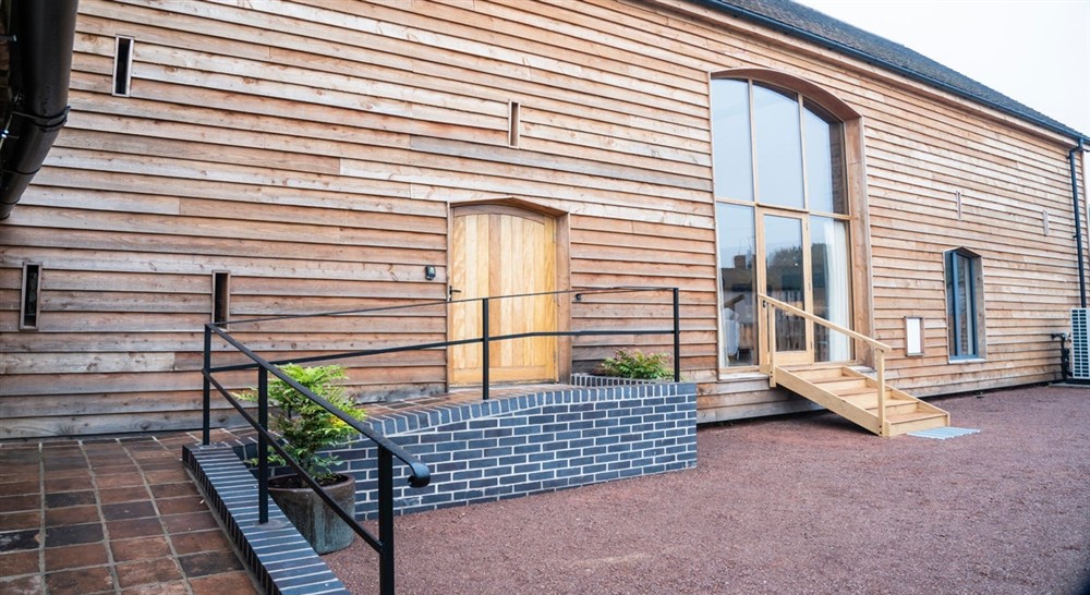 The entrance at Sandybury Barn in Bridgnorth, Shropshire