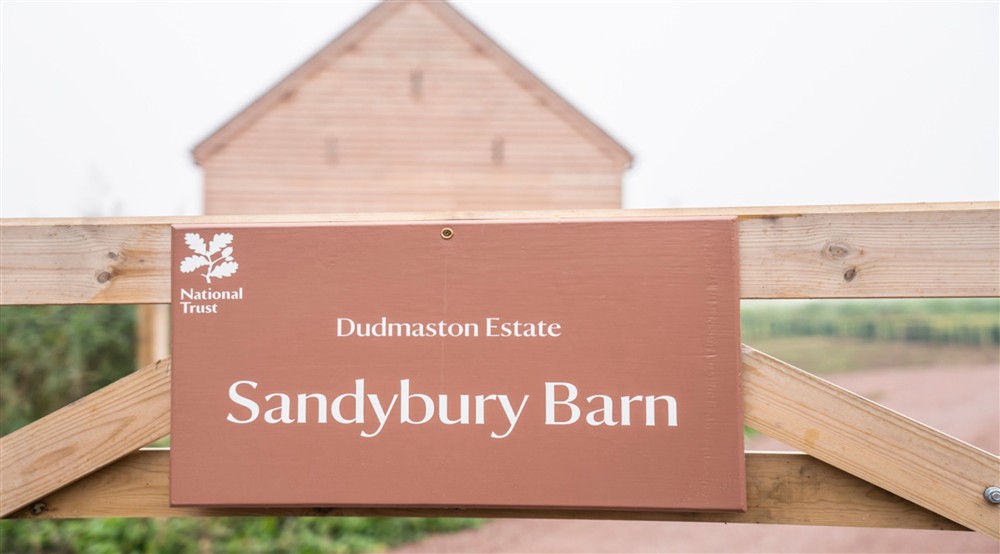 The gate to Sandybury Barn, Shropshire at Sandybury Barn in Bridgnorth, Shropshire