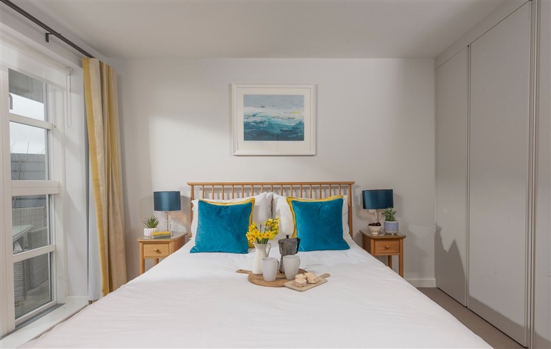 One of the bedrooms at Sandyford, Cornwall
