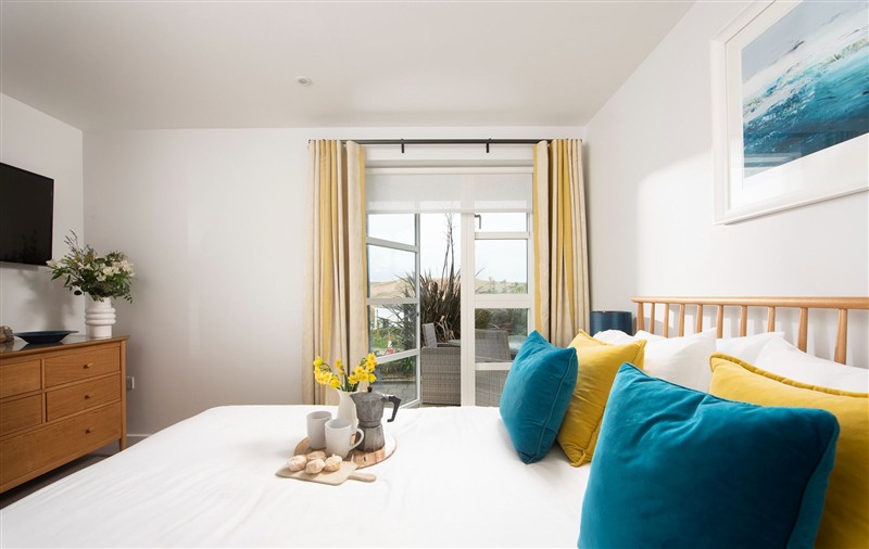 This is a bedroom at Sandyford, Cornwall