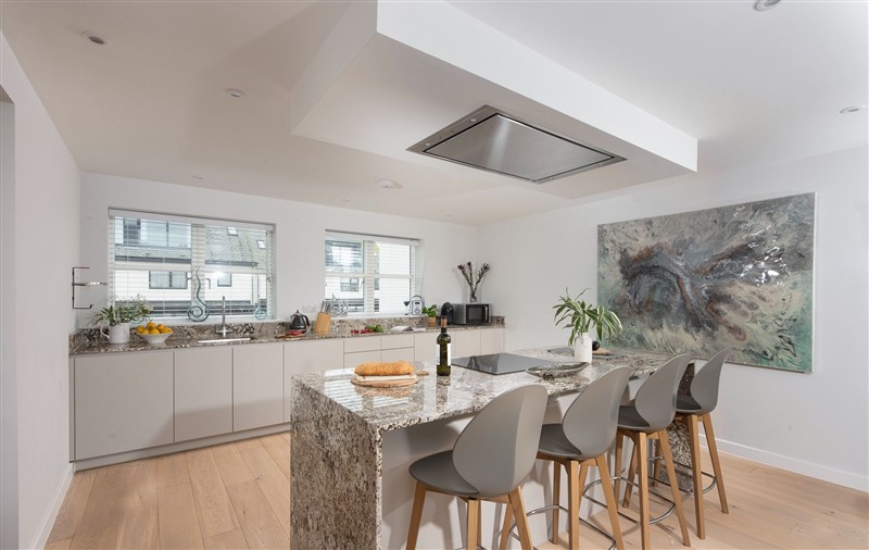 This is the kitchen at Sandyford, Cornwall