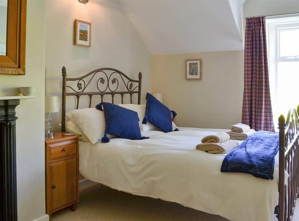 Comfortable double ebdroom at Sandyhouse Cottage in Milfield, near Wooler, Northumberland