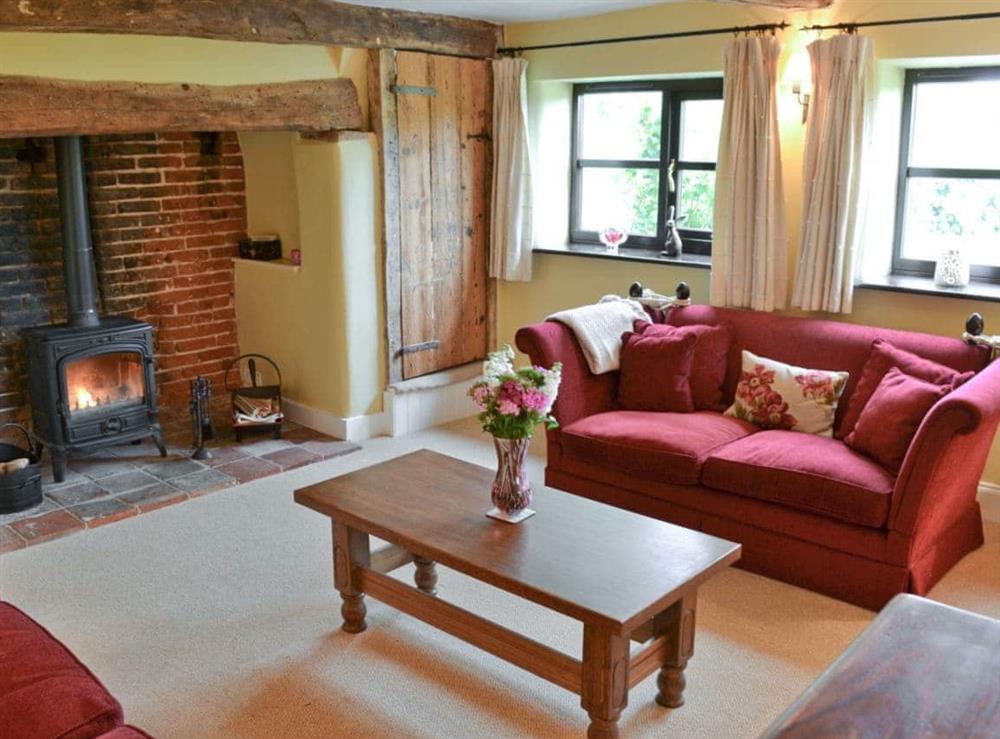Living room at Saracens Retreat in Wickmere, near Sheringham, Norfolk