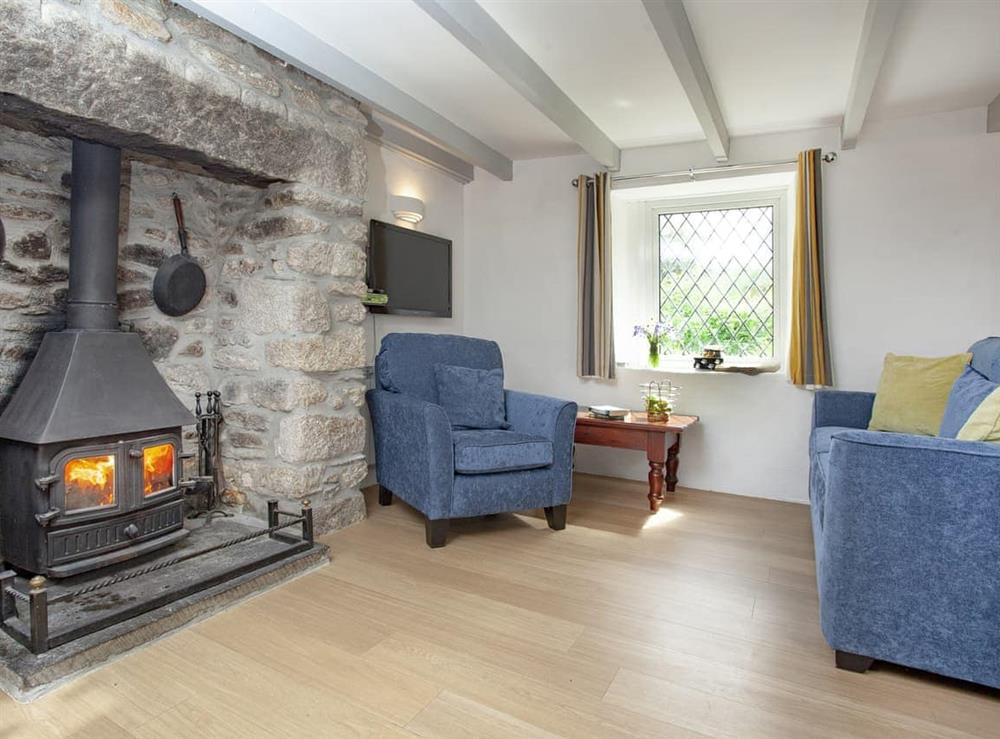 Open plan living space at Sarahs Cottage in Camelford, Cornwall