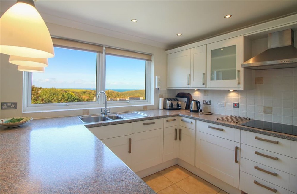 Kitchen area at Sarum in Boscastle, Cornwall
