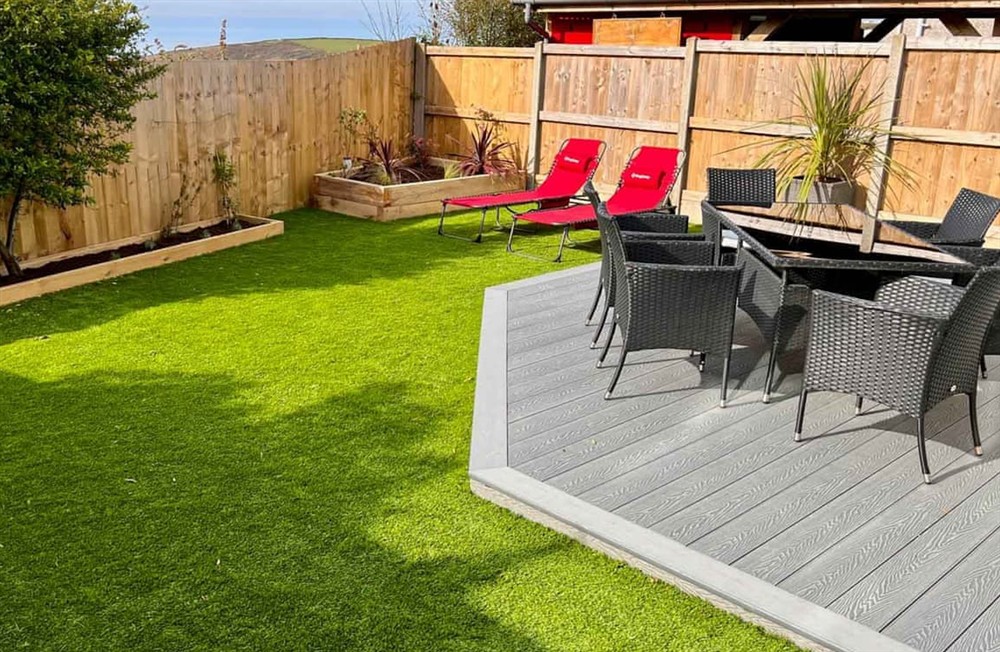 Outdoor area at Sarum in Boscastle, Cornwall