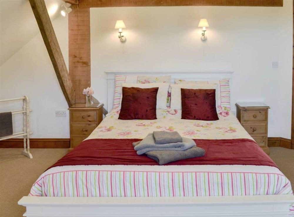 Comfortable double bedroom at Saunders Oast Barn in Guestling, Nr Hastings, East Sussex., Great Britain