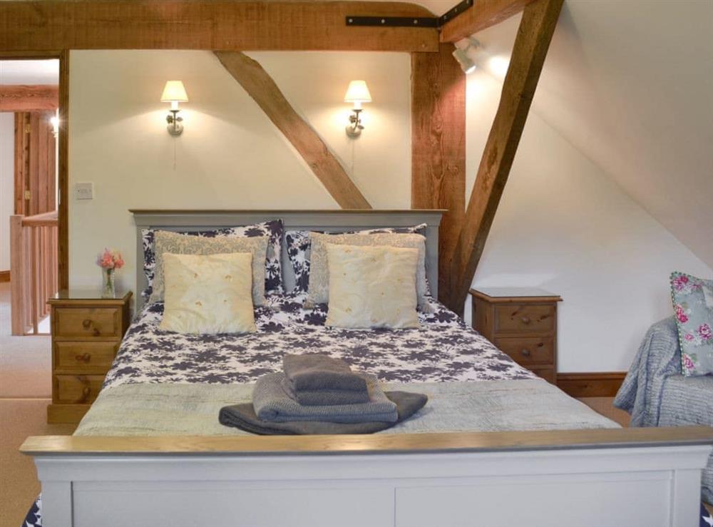 Double bedroom at Saunders Oast Barn in Guestling, Nr Hastings, East Sussex., Great Britain